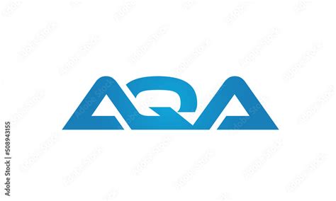 Connected AQA Letters logo Design Linked Chain logo Concept Stock ...