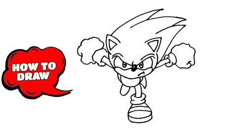 How To Draw Sonic Running - Now put the colored markers aside and take ...