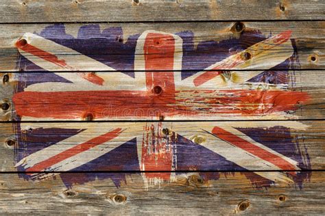 Background from Old British Flag in Grunge Style Stock Image - Image of ...