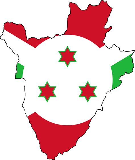 Burundi Flag Map • Mapsof.net