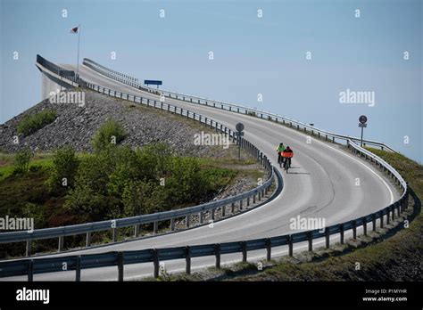 Storseisundet Bridge on the Atlantic coastal road, Norway Stock Photo ...