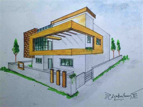 Perspective House Drawing at GetDrawings | Free download