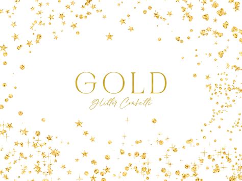 Gold Glitter Confetti PNG Clipart Graphic by lilyuri0205 · Creative Fabrica