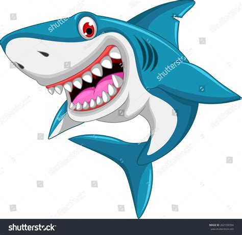 Angry Shark Cartoon Stock Vector (Royalty Free) 262159394 | Shutterstock