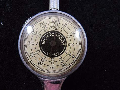 Vintage Opisometer Map Measure Tool GERMANY Inch to Foot Inches to Feet ...