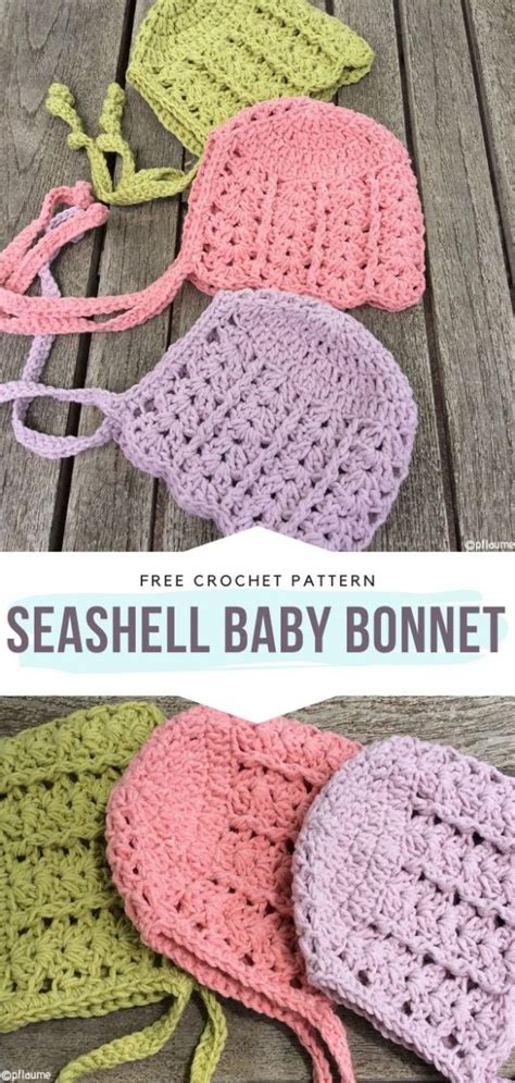 Charming Baby Bonnets with Free Crochet Patterns