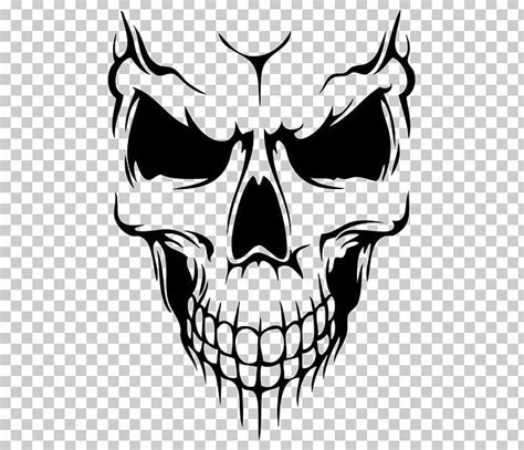 Skull Decal Silhouette Drawing PNG - art, artwork, black, black and ...