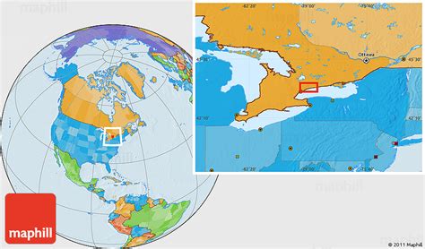 Political Location Map of Oshawa