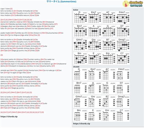 Chord: サマータイム (Summertime) - tab, song lyric, sheet, guitar, ukulele ...