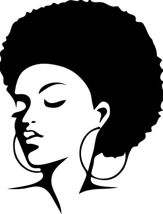 black woman head, afro girl free svg file - SVG Heart