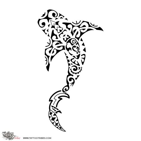 Ika (Marine creature) whale shark manta original Polynesian tattoo design