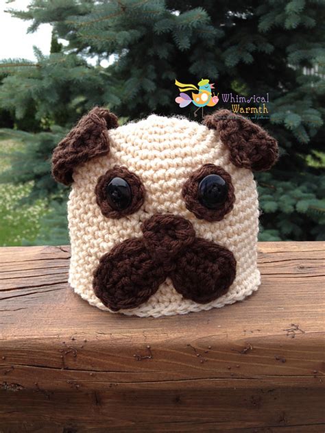 Ravelry: Pudgy Pug Hat pattern by Whimsical Warmth