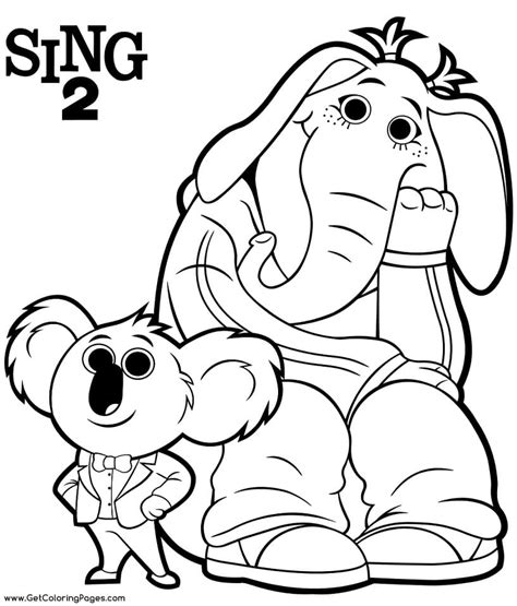 Sing 2 Buster Moon Coloring Page - Free Printable Coloring Pages for Kids