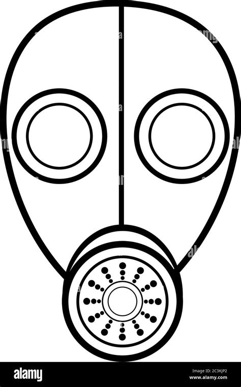 Mask of pollution, disease, Corona VirusRespirator gas mask icon ...