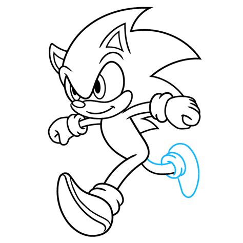 How to Draw Sonic the Hedgehog Running - Really Easy Drawing Tutorial