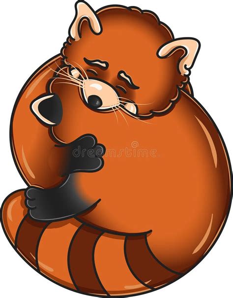 Red panda hugs stock vector. Illustration of hugs, drawing - 248138687