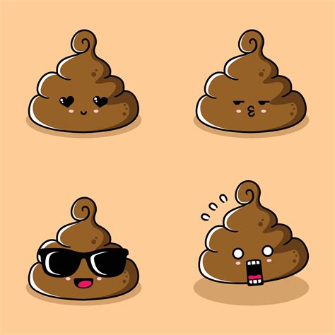 vector illustration of cute poop emoji 10915387 Vector Art at Vecteezy