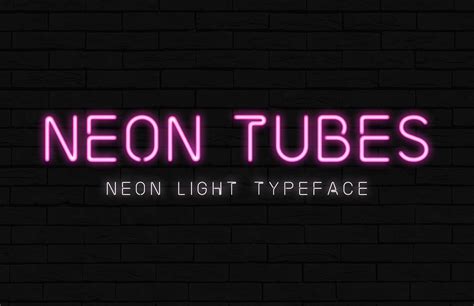 Neon Tubes - Neon Sign Font — Medialoot