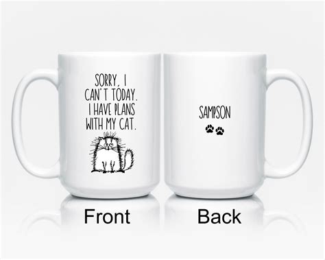 Funny Cat Mug Personalized Cat Mug Cat Themed Gifts Cat | Etsy