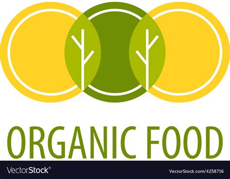 Organic food logo Royalty Free Vector Image - VectorStock