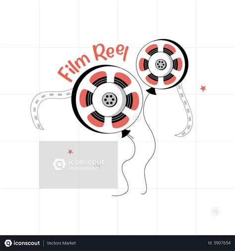 Movie Reel Animated Illustration download in JSON, LOTTIE or MP4 format