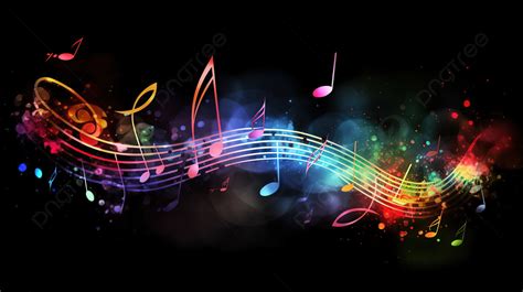 Colourful Music Note Background