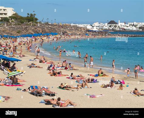 Playa Dorada beach, Playa Blanca, Lanzarote Stock Photo: 53273096 - Alamy