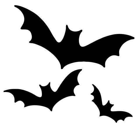 Halloween Bat Outline Clip Art | Halloween silhouettes, Halloween bats ...