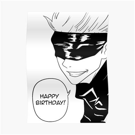 Satoru Gojo Birthday Wall Art | Redbubble