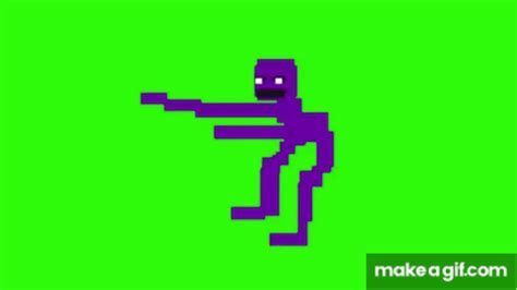 Purple guy dancing upscaled and green-screened on Make a GIF