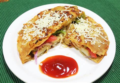 Chapati Sandwich Recipe | Vegandietfood.com