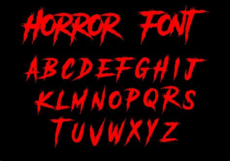 HORROR FONT SVG Horror Alphabet Svg Horror Svg Instant - Etsy