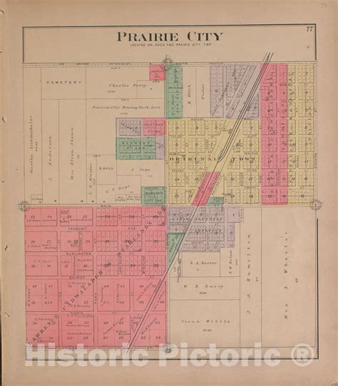 Historic 1893 Map - Plat Book of McDonough County, Illinois - Prairie ...