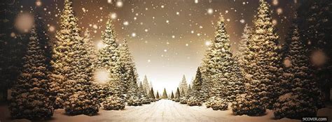 Beautiful Christmas Road Photo Facebook Cover