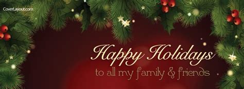 Happy Holidays To Family & Friends Facebook Cover