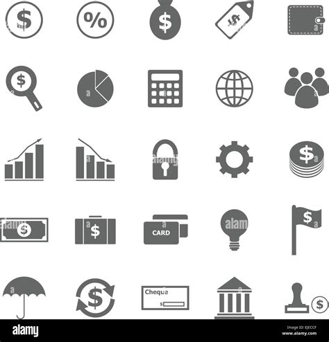 Finance icons on white background, stock vector Stock Vector Image ...