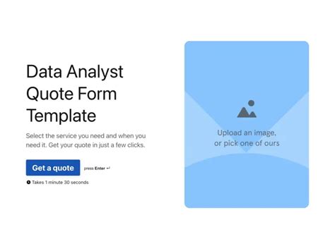 Data Analyst Quote Form Template