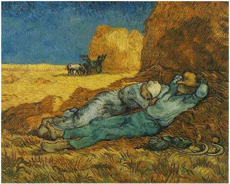 Noon: Rest from Work (after Millet) by Vincent Van Gogh - 331