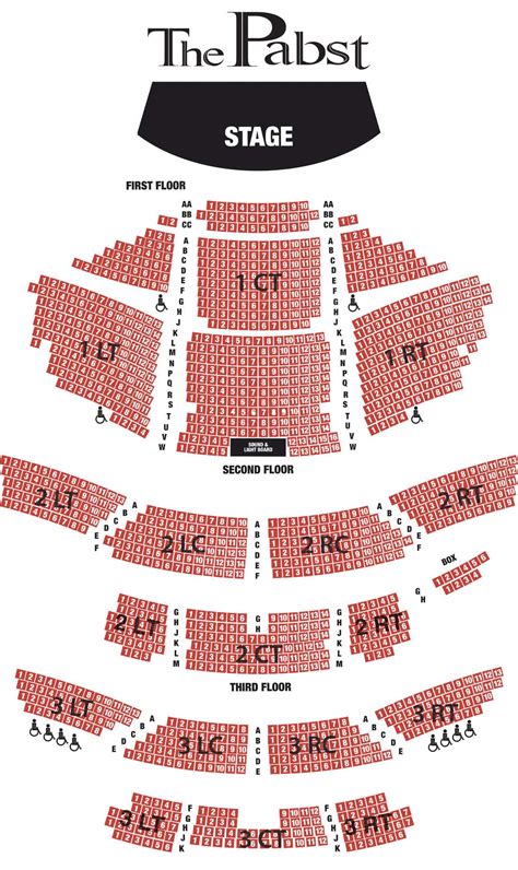 Seating Charts | Welcome to The Pabst Theater / Riverside Theater ...