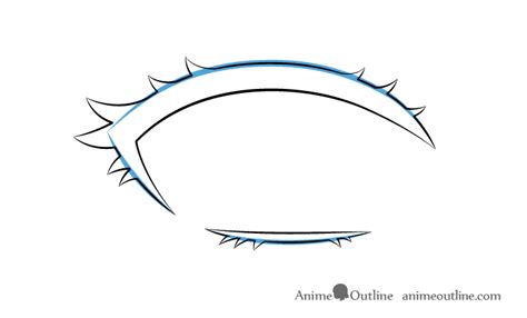 How to Draw Anime Eyelashes Step by Step - AnimeOutline | Drawings ...