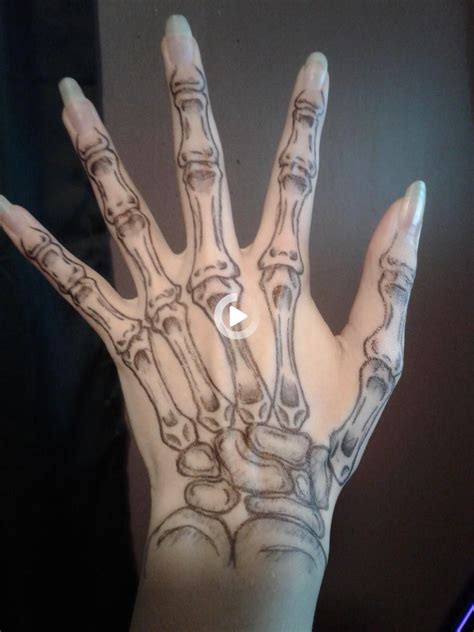 Skeleton Hand Drawing On Hand Tiktok Easy