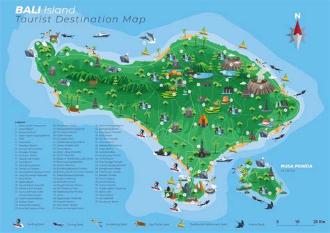 Explore your top tourist Bali Map - Neptune Scuba Diving