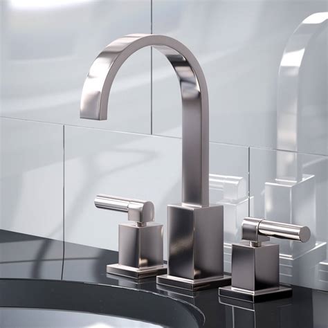 Modern Lever - Handle Widespread Faucet 3D Model by musladinov