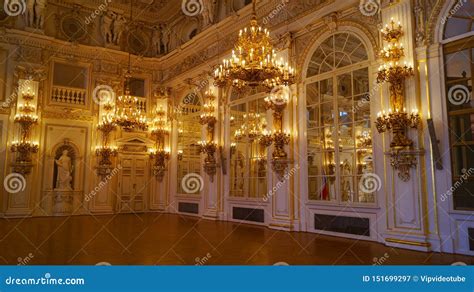 Interior of the Royal Hall in Prague Castle in Prague Editorial ...