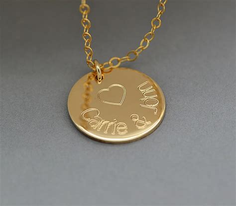 Mom Necklace Kids Name Necklace Gold Disc Necklace New Mom - Etsy