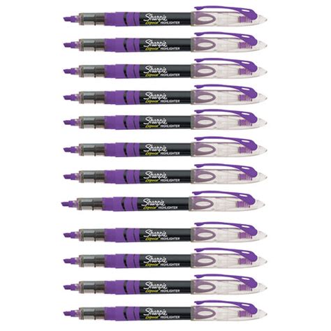 Sharpie Liquid Purple Highlighter Chisel Tip 12 Count