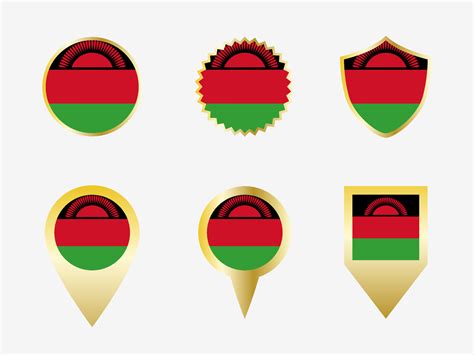 Vector flag set of Malawi. 22822444 Vector Art at Vecteezy