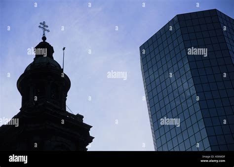 Skyline in Santiago Chile Stock Photo - Alamy