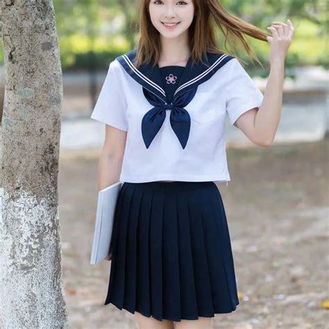 Orthodox JK Uniform Short Sleeves High School Uniforms Cute Embroidery ...