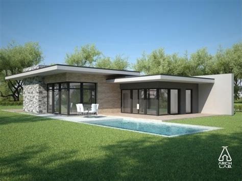 Modern Flat Roof House Plans New Modern Single Story House 5 Flat Roof ...